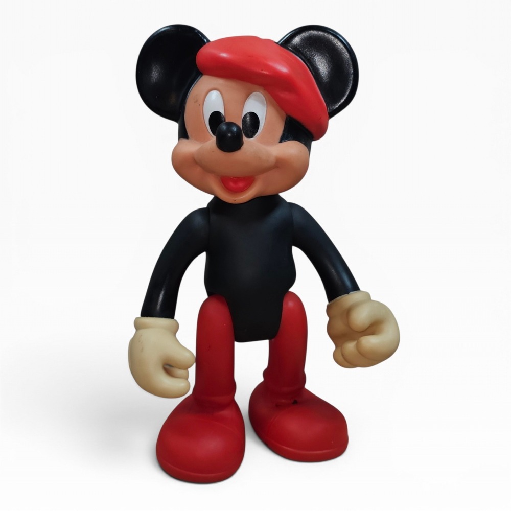 Vintage Disney Beret Mickey Mouse Action Figure Arco Collector Toy 90s Retro